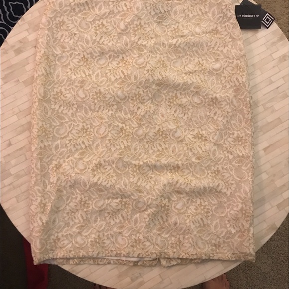 Liz Claiborne gold pencil skirt NWOT - Picture 1 of 4